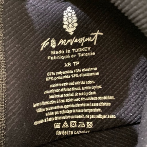 FREE PEOPLE FP Movement Textured Free Throw Legging Black Active Sporty Size XS - Picture 6 of 7